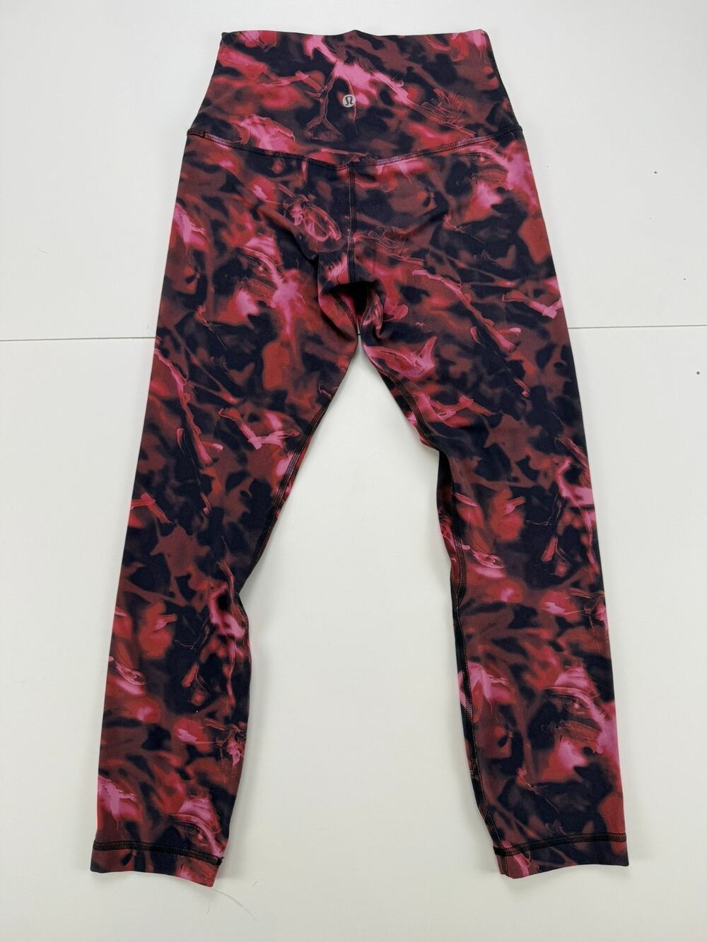 Lululemon Wunder Train High Rise 25 Leggings Womens 4 Tie Dye Carnation Red